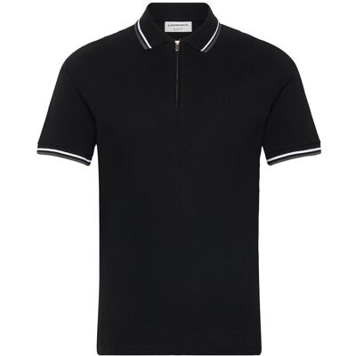 Lindbergh Polo Shirt W. Contrast Piping M SPACE BLACK M Lindbergh Polo Shirt W. Contrast Piping M SPACE BLACK M