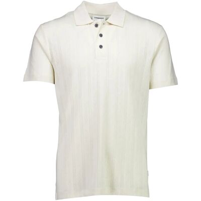 Lindbergh Jacquard Polo S/S L IVORY L Lindbergh Jacquard Polo S/S L IVORY L