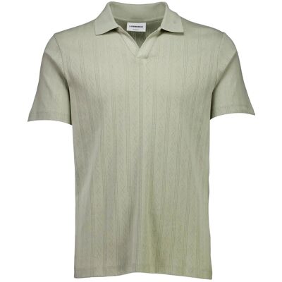 Lindbergh Jacquard V-Neck Polo S/S XXL DUSTY OLIVE XXL Lindbergh Jacquard V-Neck Polo S/S XXL DUSTY OLIVE XXL