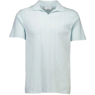 Lindbergh Jacquard V-Neck Polo S/S XXXL LT BLUE XXXL Lindbergh Jacquard V-Neck Polo S/S XXXL LT BLUE XXXL