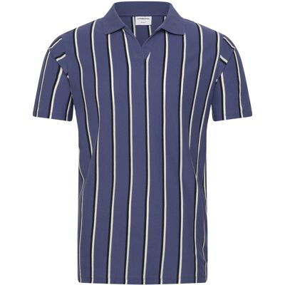 Lindbergh Striped Piqué Polo Shirt S/S L INDIGO BLUE L Lindbergh Striped Piqué Polo Shirt S/S L INDIGO BLUE L