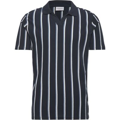 Lindbergh Striped Piqué Polo Shirt S/S S NAVY 424 S Lindbergh Striped Piqué Polo Shirt S/S S NAVY 424 S