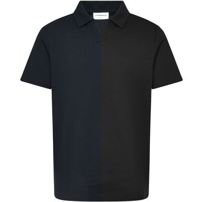 Lindbergh Waffle Polo Split Neck M NAVY M Lindbergh Waffle Polo Split Neck M NAVY M