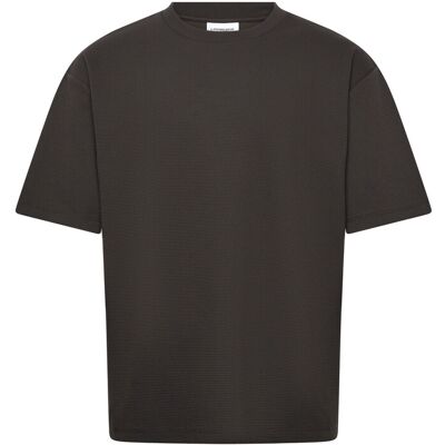 Lindbergh Oversize Waffle Tee M EBONY BROWN M Lindbergh Oversize Waffle Tee M EBONY BROWN M