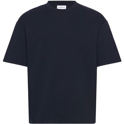 Lindbergh Oversize Waffle Tee M NAVY M Lindbergh Oversize Waffle Tee M NAVY M