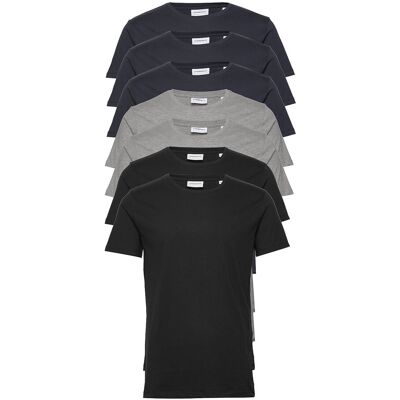 Lindbergh Basic O-Neck Tee S/S 7 Pack M BL-GR-NA M Lindbergh Basic O-Neck Tee S/S 7 Pack M BL-GR-NA M
