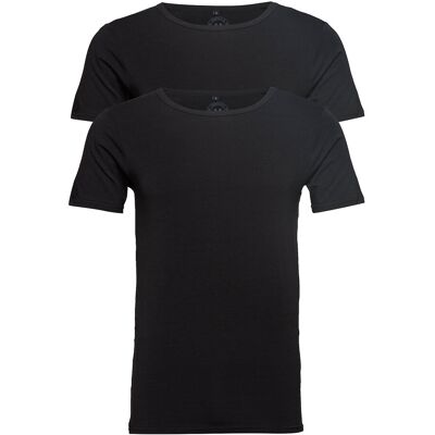 Lindbergh Basic Bamboo Tee S/S 2 Pack L BLACK L Lindbergh Basic Bamboo Tee S/S 2 Pack L BLACK L