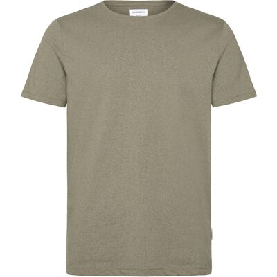 Lindbergh Mouliné O-Neck Tee S/S L DK OLIVE L Lindbergh Mouliné O-Neck Tee S/S L DK OLIVE L