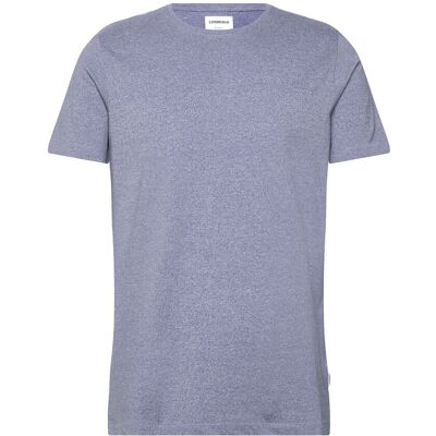 Lindbergh Mouliné O-Neck Tee S/S S STEEL BLUE MIX S Lindbergh Mouliné O-Neck Tee S/S S STEEL BLUE MIX S