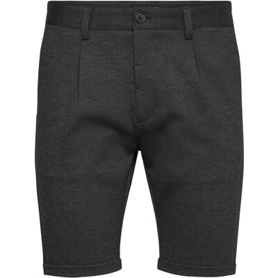 Lindbergh Pleated Shorts S DK GREY MIX S Lindbergh Pleated Shorts S DK GREY MIX S