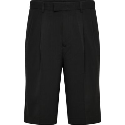 Lindbergh Superflex Pleasted Formal Shorts L BLACK L Lindbergh Superflex Pleasted Formal Shorts L BLACK L