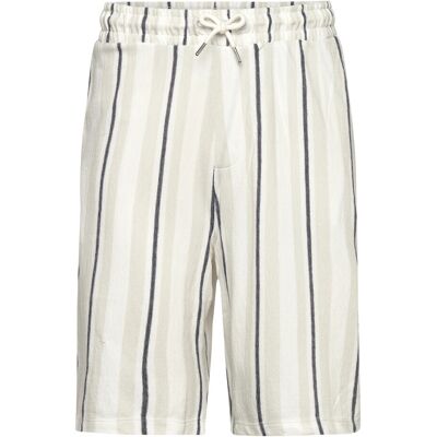 Lindbergh Striped Terry Shorts With Elastic W L FAIR GREY L Lindbergh Striped Terry Shorts With Elastic W L FAIR GREY L