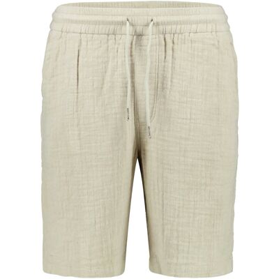 Lindbergh Cotton Muslin Shorts L STONE L Lindbergh Cotton Muslin Shorts L STONE L