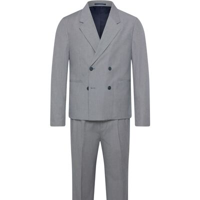 Lindbergh Micro Houndtooth Suit Cropped 56 DK BLUE 56 Lindbergh Micro Houndtooth Suit Cropped 56 DK BLUE 56