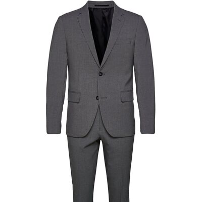 Lindbergh Plain Mens Suit - Normal Length 58 GREY MIX 58 Lindbergh Plain Mens Suit - Normal Length 58 GREY MIX 58