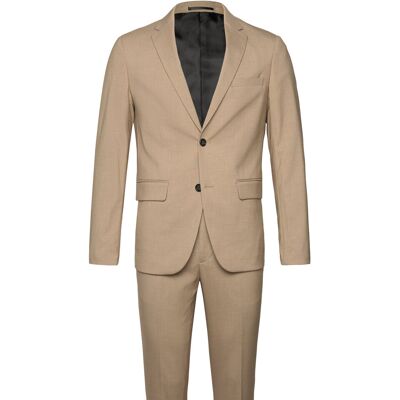 Lindbergh Plain Mens Suit - Normal Length 56 LT BEIGE MEL 56 Lindbergh Plain Mens Suit - Normal Length 56 LT BEIGE MEL 56
