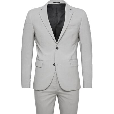 Lindbergh Plain Mens Suit - Normal Length 48 LT GREY MIX 48 Lindbergh Plain Mens Suit - Normal Length 48 LT GREY MIX 48