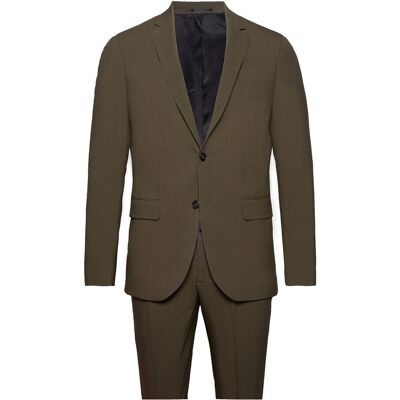 Lindbergh Plain Mens Suit - Normal Length 52 OLIVE 52 Lindbergh Plain Mens Suit - Normal Length 52 OLIVE 52