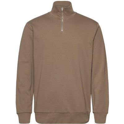 Lindbergh Jersey Half Zip Sweat L DK STONE L Lindbergh Jersey Half Zip Sweat L DK STONE L
