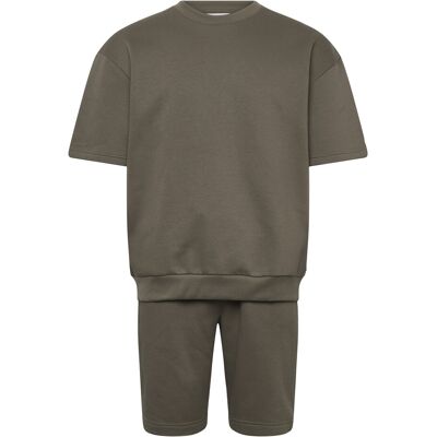 Lindbergh Oversized S/S Sweatshirt+Shorts XL ARMY XL Lindbergh Oversized S/S Sweatshirt+Shorts XL ARMY XL