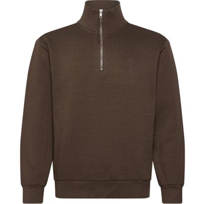 Lindbergh Half Zip Sweat M DK BROWN M Lindbergh Half Zip Sweat M DK BROWN M