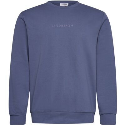 Lindbergh Logo Chest Print O-Neck Sweat S INDIGO BLUE S Lindbergh Logo Chest Print O-Neck Sweat S INDIGO BLUE S