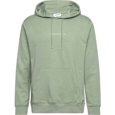 Lindbergh Logo Chest Print Hoodie Sweat M SAGE GREEN M Lindbergh Logo Chest Print Hoodie Sweat M SAGE GREEN M