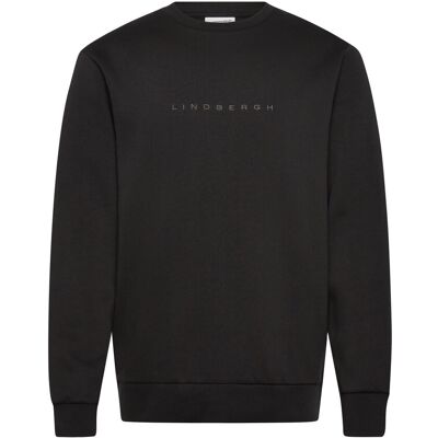 Lindbergh O-Neck Brand Carrier Sweatshirt M BLACK M Lindbergh O-Neck Brand Carrier Sweatshirt M BLACK M
