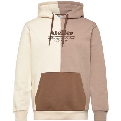 Lindbergh Colour Block Hoodie M SAND MIX M Lindbergh Colour Block Hoodie M SAND MIX M