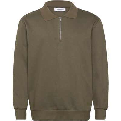 Lindbergh Half Zip Polo Sweat XXL AIR FORCE GREEN XXL Lindbergh Half Zip Polo Sweat XXL AIR FORCE GREEN XXL