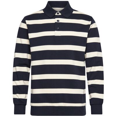 Lindbergh Striped Polo Sweatshirt L/S S NAVY S Lindbergh Striped Polo Sweatshirt L/S S NAVY S