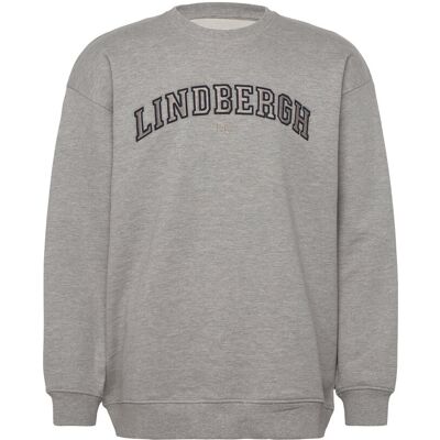 Lindbergh Logo Sweat L GREY MEL L Lindbergh Logo Sweat L GREY MEL L
