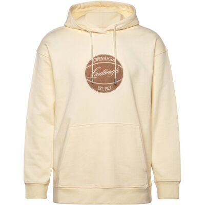Lindbergh Logo Sweat Hoodie XXL VANILLA WHITE XXL Lindbergh Logo Sweat Hoodie XXL VANILLA WHITE XXL