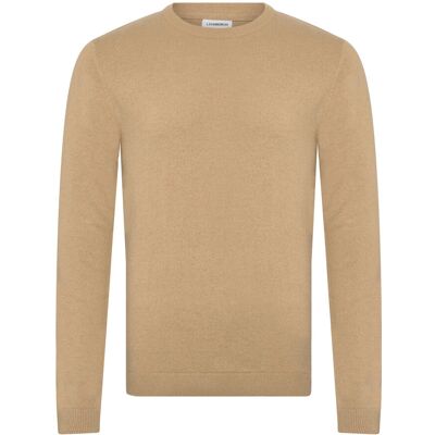 Lindbergh 100% Recycle Knit Round Neck XXXL DK SAND MEL XXXL Lindbergh 100% Recycle Knit Round Neck XXXL DK SAND MEL XXXL