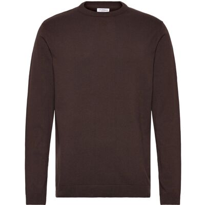 Lindbergh O Neck Recycled Yarn Knit M DK CHOCOLATE M Lindbergh O Neck Recycled Yarn Knit M DK CHOCOLATE M