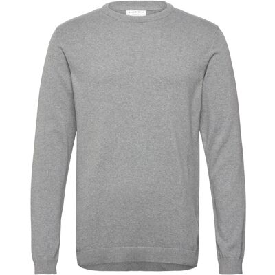 Lindbergh O Neck Recycled Yarn Knit M DK GREY M Lindbergh O Neck Recycled Yarn Knit M DK GREY M