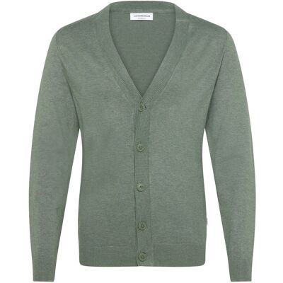 Lindbergh Ecovero V-Neck Button Cardigan XL JADE GREEN MEL XL Lindbergh Ecovero V-Neck Button Cardigan XL JADE GREEN MEL XL