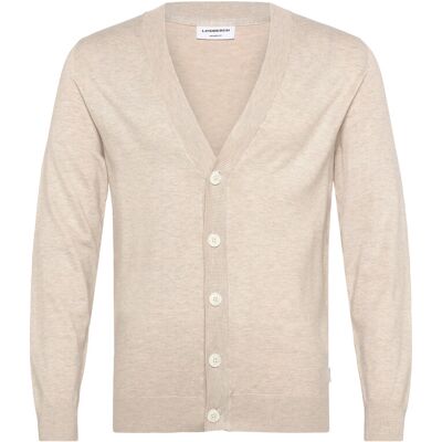 Lindbergh Ecovero V-Neck Button Cardigan XXL OFF WHITE MEL XXL Lindbergh Ecovero V-Neck Button Cardigan XXL OFF WHITE MEL XXL