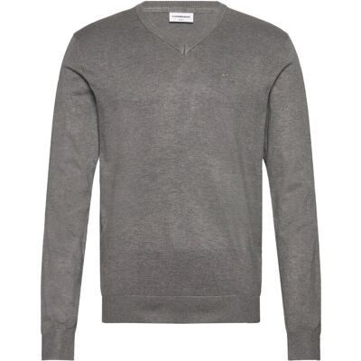 Lindbergh Eco Vero V-Neck Jumper S GREY STONE MIX S Lindbergh Eco Vero V-Neck Jumper S GREY STONE MIX S