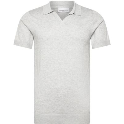Lindbergh Ecovero S/S V-Neck Polo L FAIR GREY MEL L Lindbergh Ecovero S/S V-Neck Polo L FAIR GREY MEL L