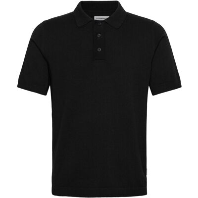 Lindbergh Knittet S/S Polo M BLACK M Lindbergh Knittet S/S Polo M BLACK M