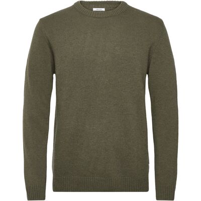 Lindbergh Lambswool O-Neck Knit M DUSTY ARMY M Lindbergh Lambswool O-Neck Knit M DUSTY ARMY M
