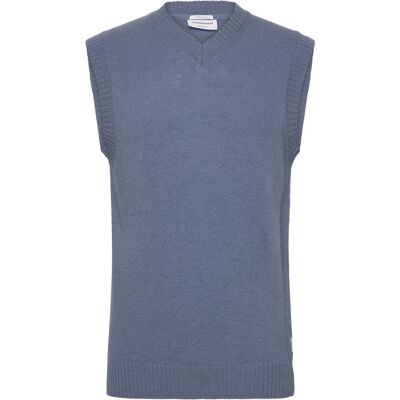 Lindbergh Lambswool V-Neck Slipover M BLUE ICE MEL M Lindbergh Lambswool V-Neck Slipover M BLUE ICE MEL M