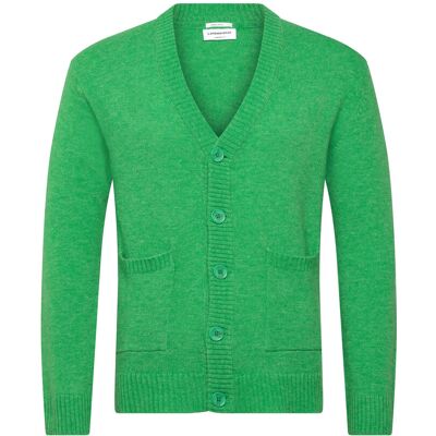 Lindbergh Lambswool Button Cardigan M BRIGHT GREEN MEL M Lindbergh Lambswool Button Cardigan M BRIGHT GREEN MEL M