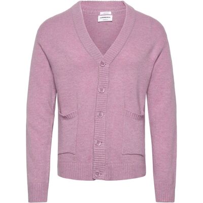 Lindbergh Lambswool Button Cardigan M LAVENDER MEL M Lindbergh Lambswool Button Cardigan M LAVENDER MEL M