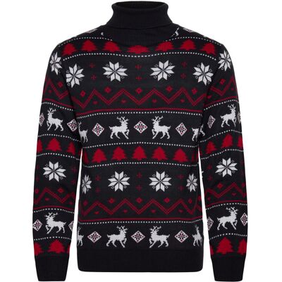 Lindbergh Christmas Knit Roll Neckchristmas Knit Roll Neck M NAVY M Lindbergh Christmas Knit Roll Neckchristmas Knit Roll Neck M NAVY M