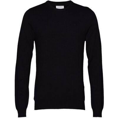 Lindbergh Ecovero L/S O-Neck Knit L BLACK L Lindbergh Ecovero L/S O-Neck Knit L BLACK L