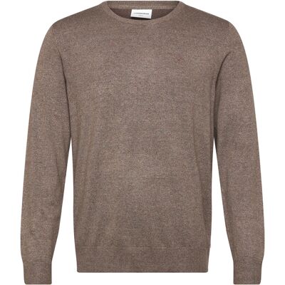 Lindbergh Ecovero L/S O-Neck Knit L BROWN BLEND L Lindbergh Ecovero L/S O-Neck Knit L BROWN BLEND L