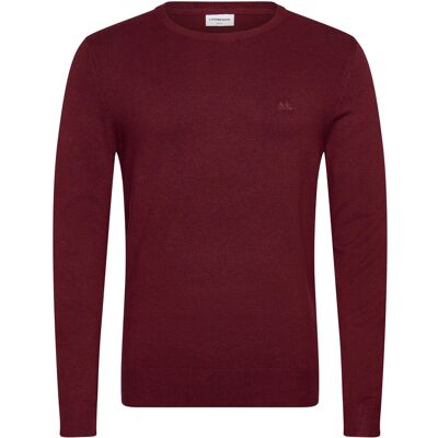 Lindbergh Ecovero L/S O-Neck Knit XL CHERRY MEL XL Lindbergh Ecovero L/S O-Neck Knit XL CHERRY MEL XL