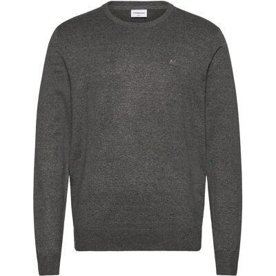 Lindbergh Ecovero L/S O-Neck Knit XL DK ARMY BLEND XL Lindbergh Ecovero L/S O-Neck Knit XL DK ARMY BLEND XL
